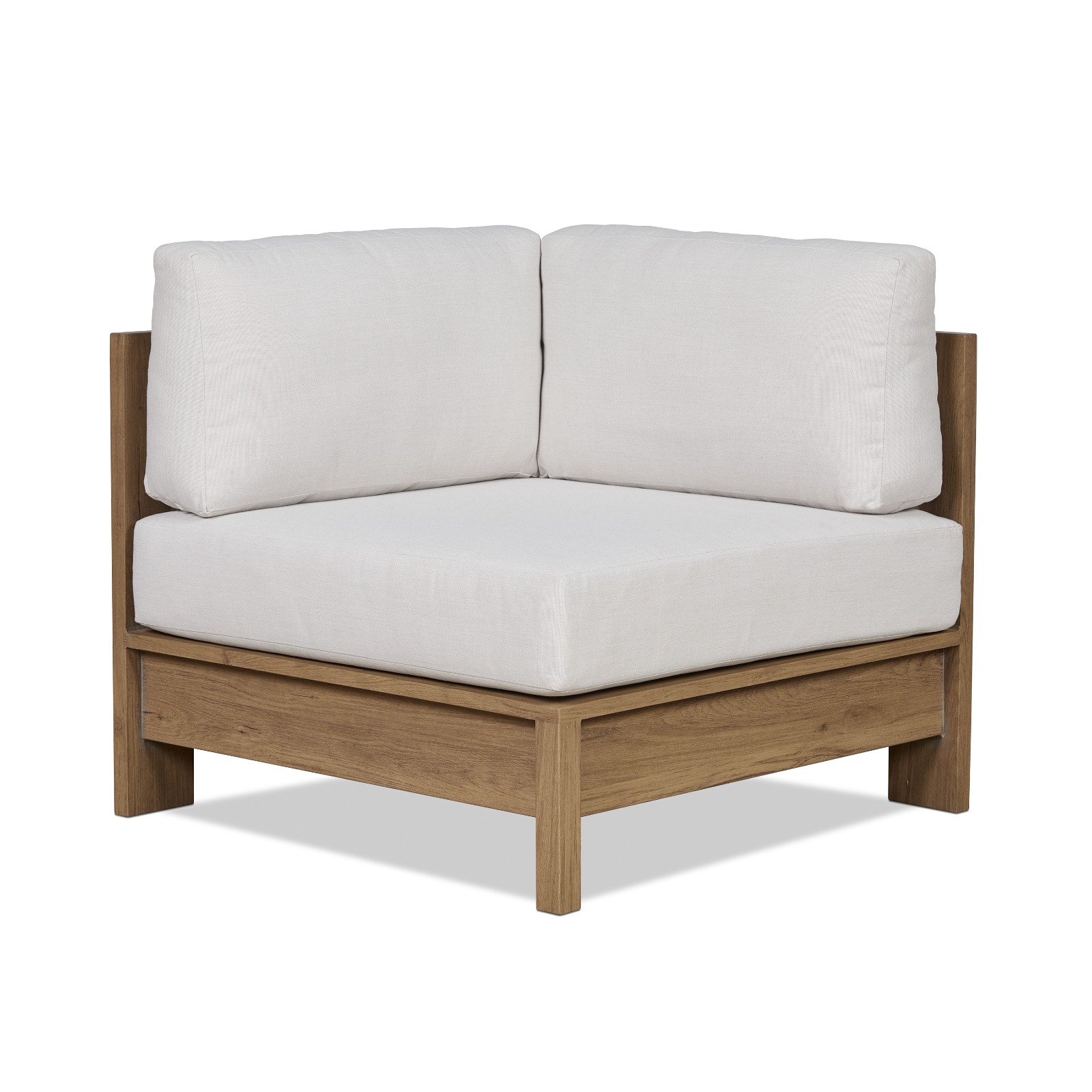 Stratton Outdoor Sectional Couch With Woven Cord and Coated Metal Frame to Look Like Wood by Real Flame