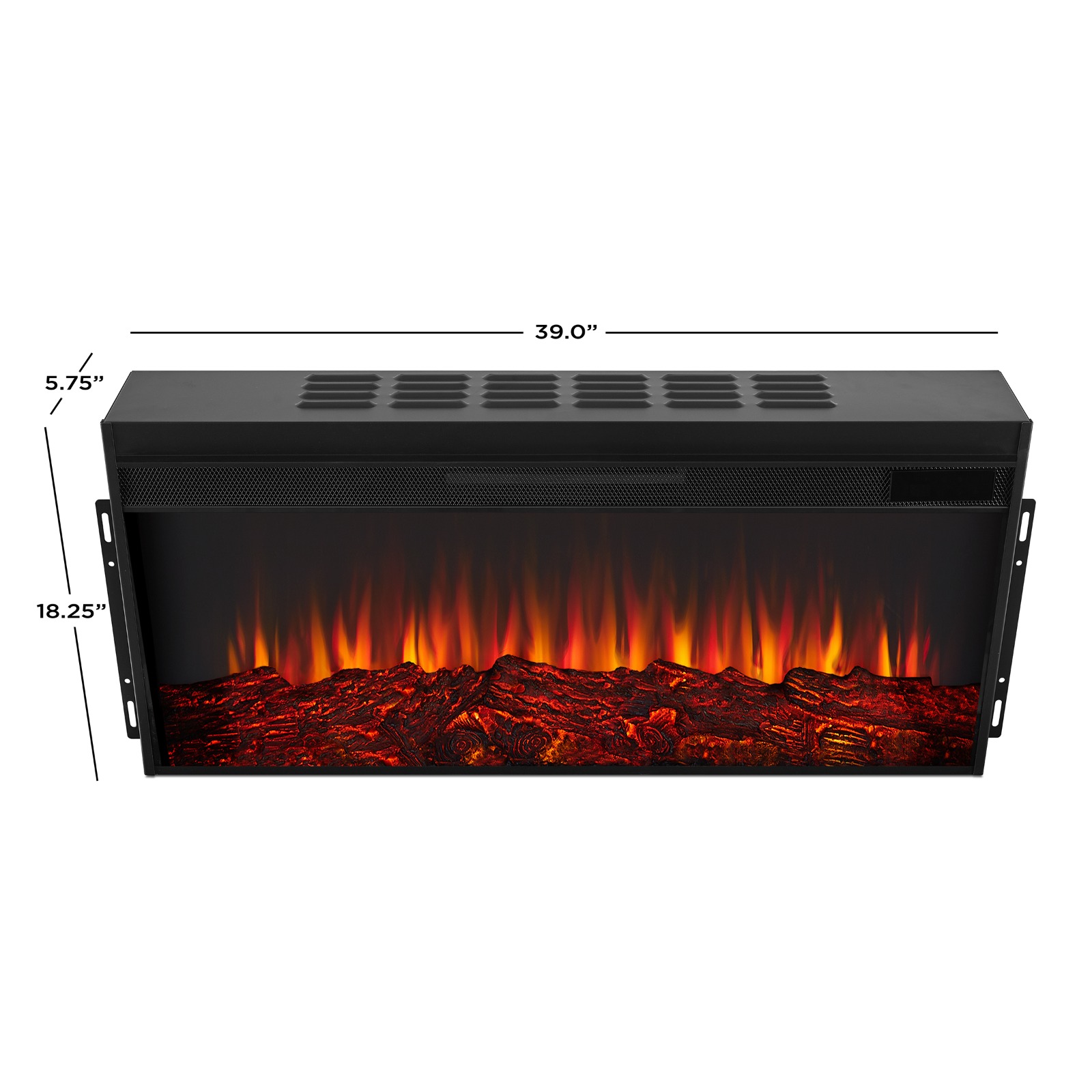 Real Flame VividFlame Landscape Long and Wide Color Changing Firebox Insert Indoor Electric Fireplace Heater for Mantel Portable Fireplace