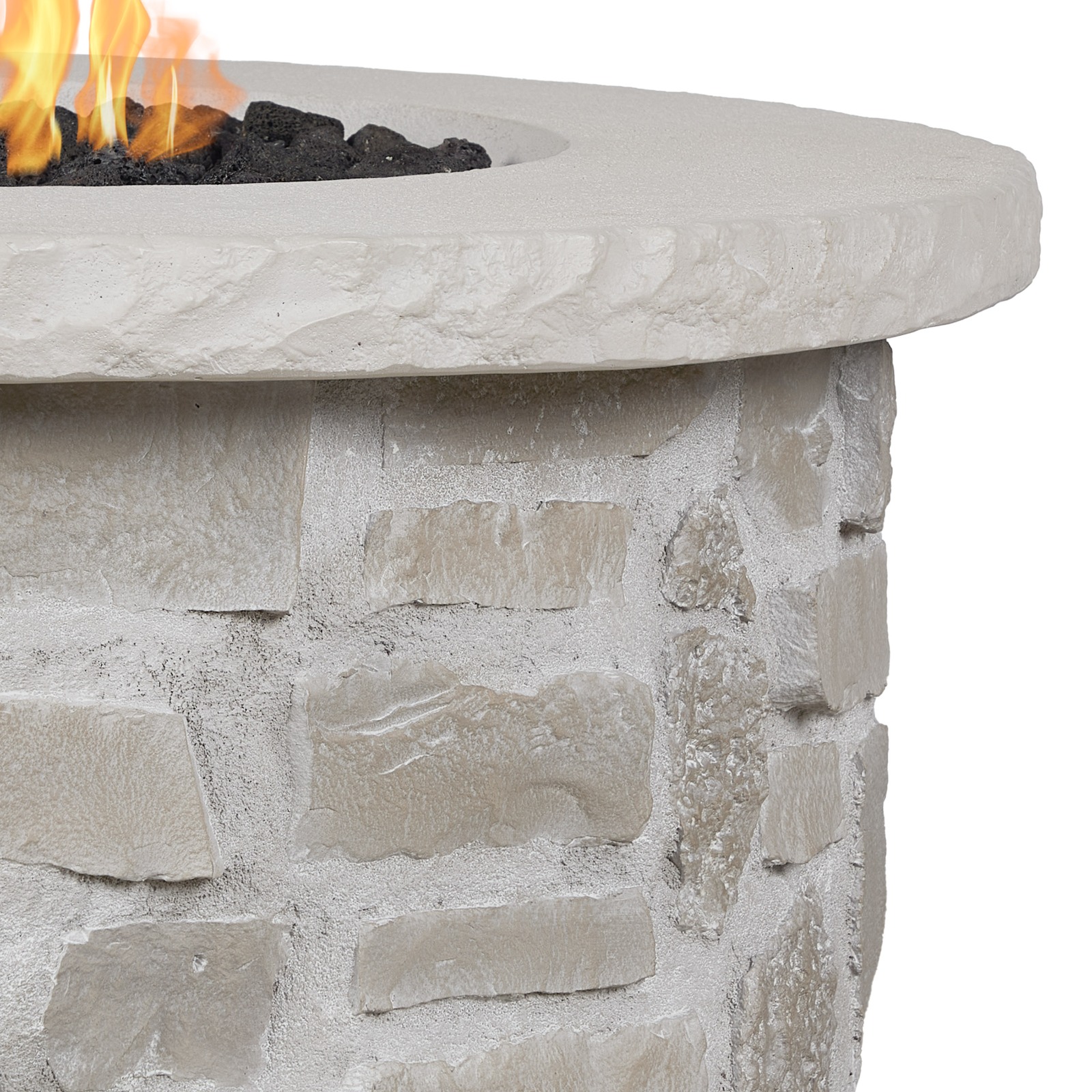 Scottsdale Stone Outdoor Propane Outdoor Fire Pit Table Made of Fake Stone Outdoor Fireplace by Real Flame