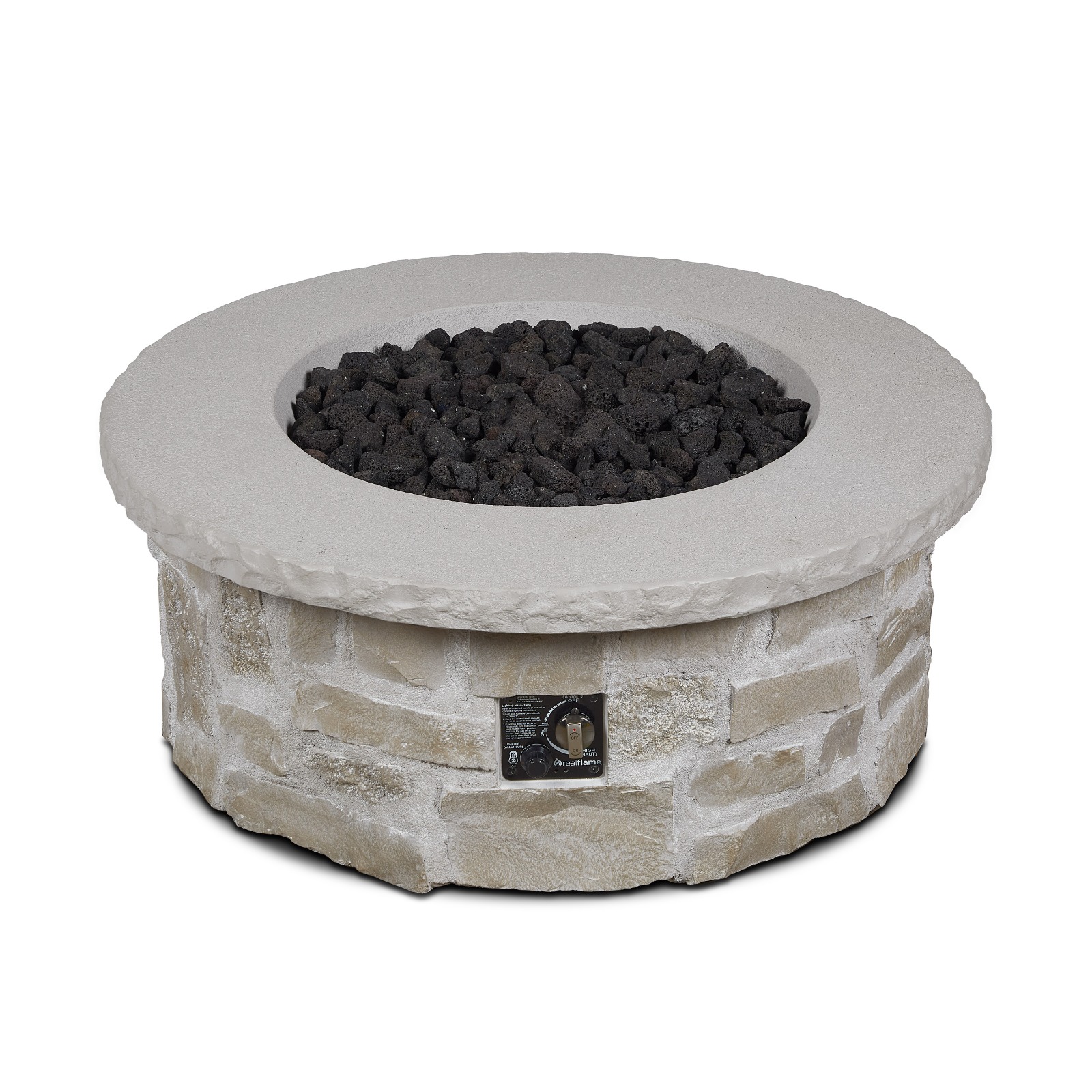 Scottsdale Stone Outdoor Propane Outdoor Fire Pit Table Made of Fake Stone Outdoor Fireplace by Real Flame