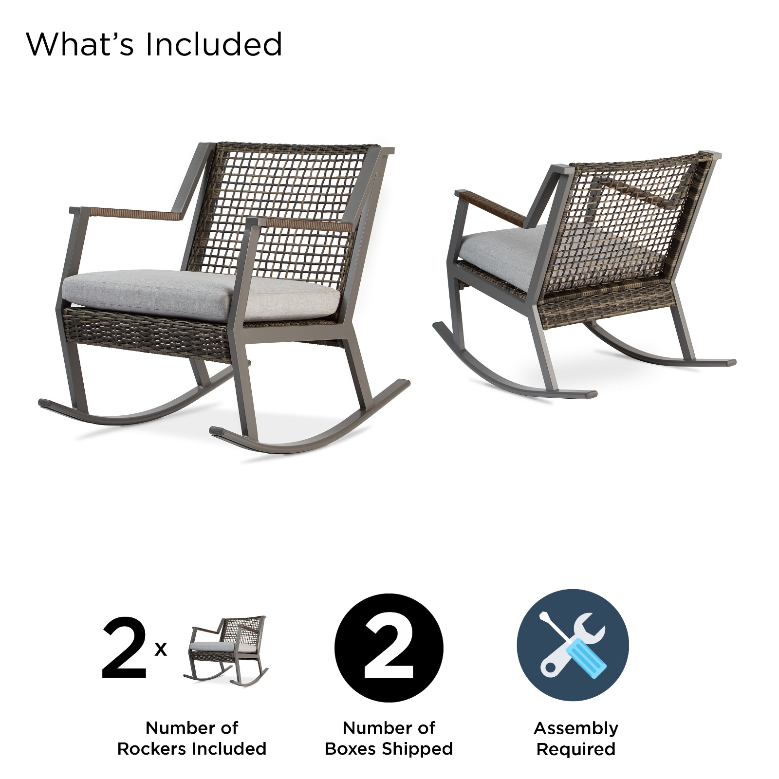 Calvin Outdoor Chair Set Rocking Chair Patio Chair Set Patio Furniture