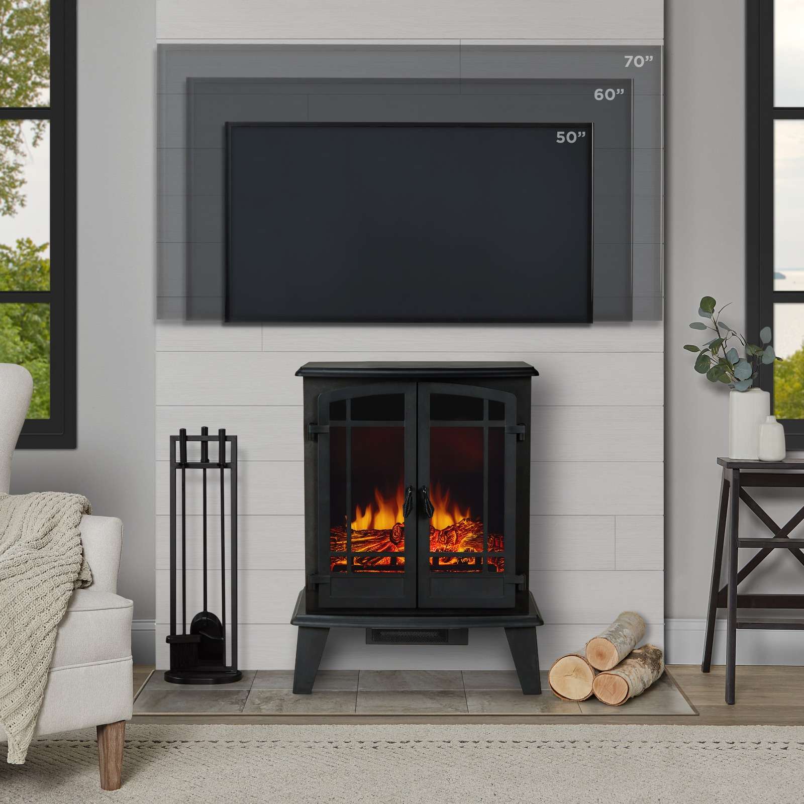 Foster Electric Stove - Real Flame®