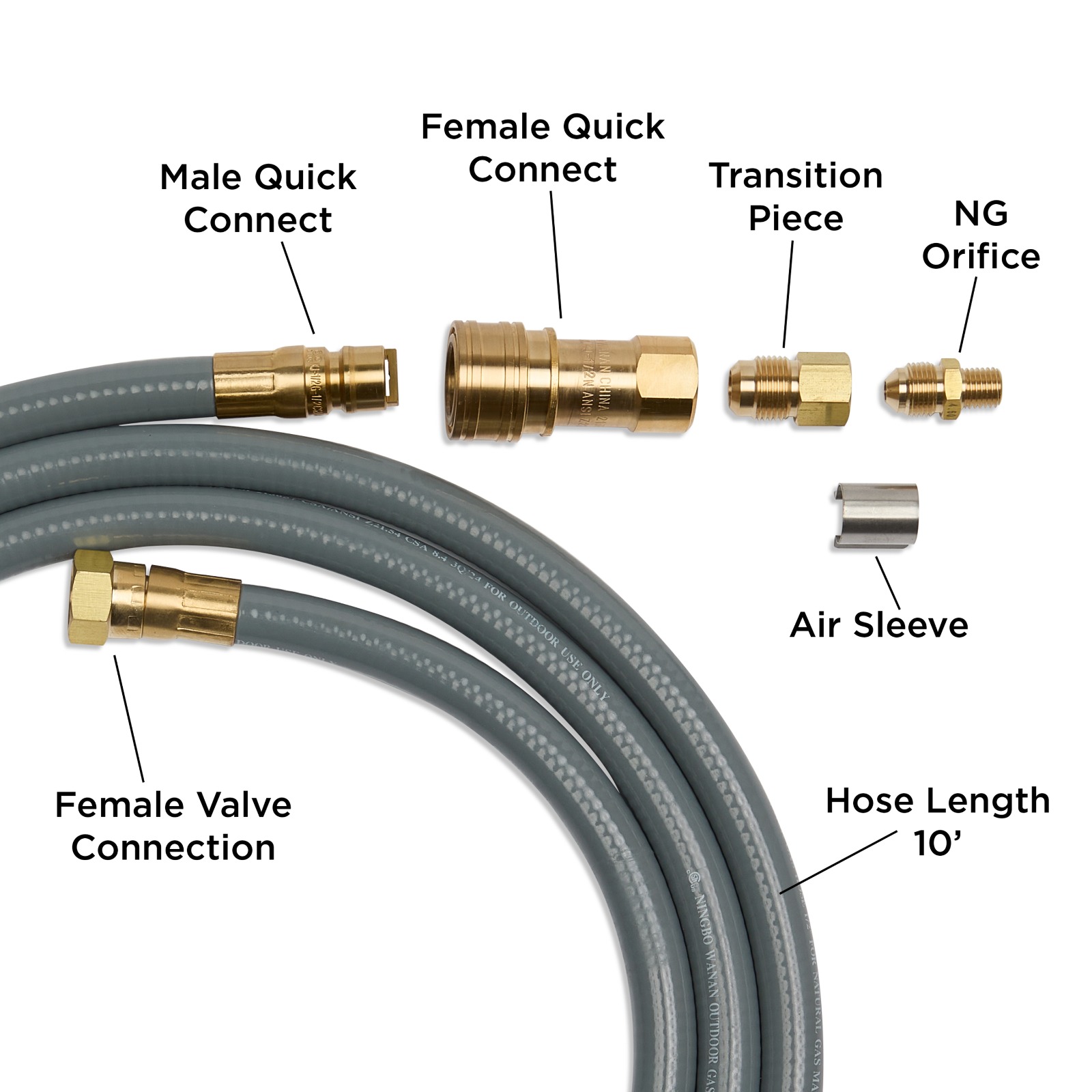 G0004-02 Real Flame Natural Gas Conversion Kit for Scottsdale Propane Outdoor Fire Pit